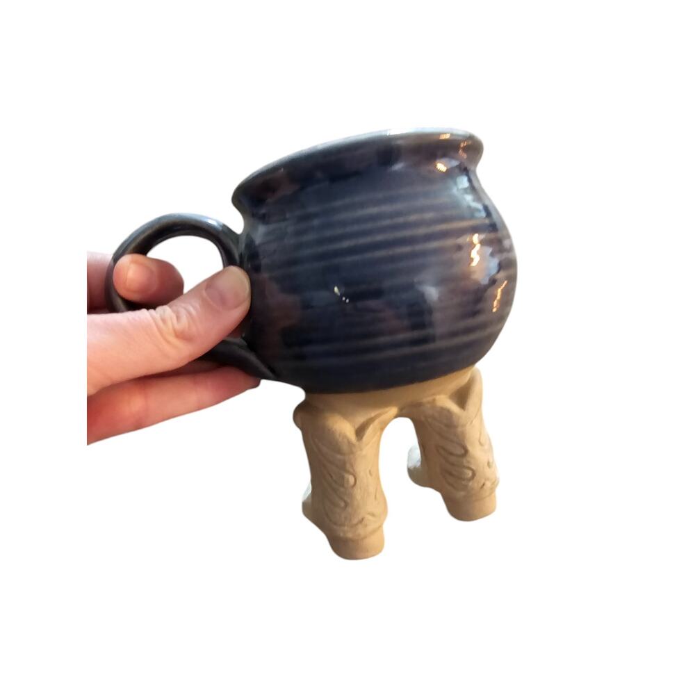 VTG 1994 Muddy Waters Cowboy Boot Ceramic Cup Art Pottery Mug 5" Rodeo - Picture 4 of 5